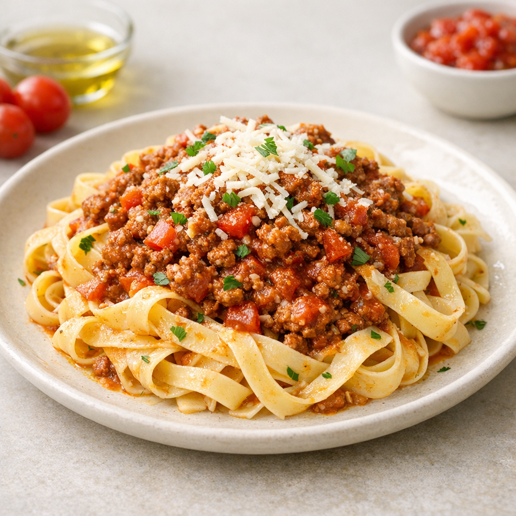 Glutenvrije pasta bolognese